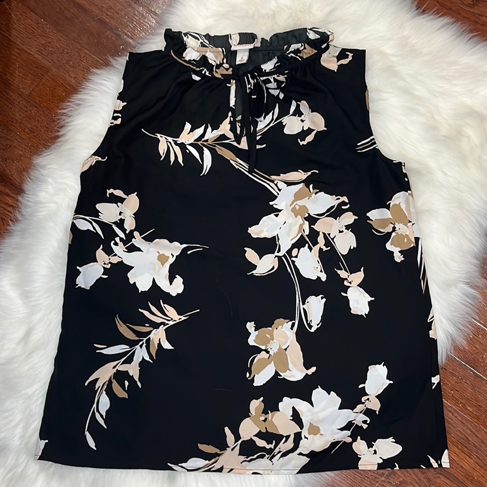 Merona sleeveless floral blouse